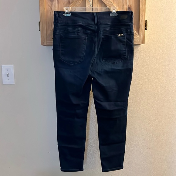 Seven7 (18) Jeans Curvy Ankle Skinny Cozy Comfy Soft Stretchy Dark Blue - Picture 3 of 7